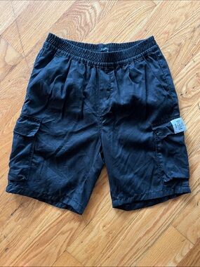 Boys IKKS Bermuda Shorts Jogger Black Mix Lyocell Size 10 Youth